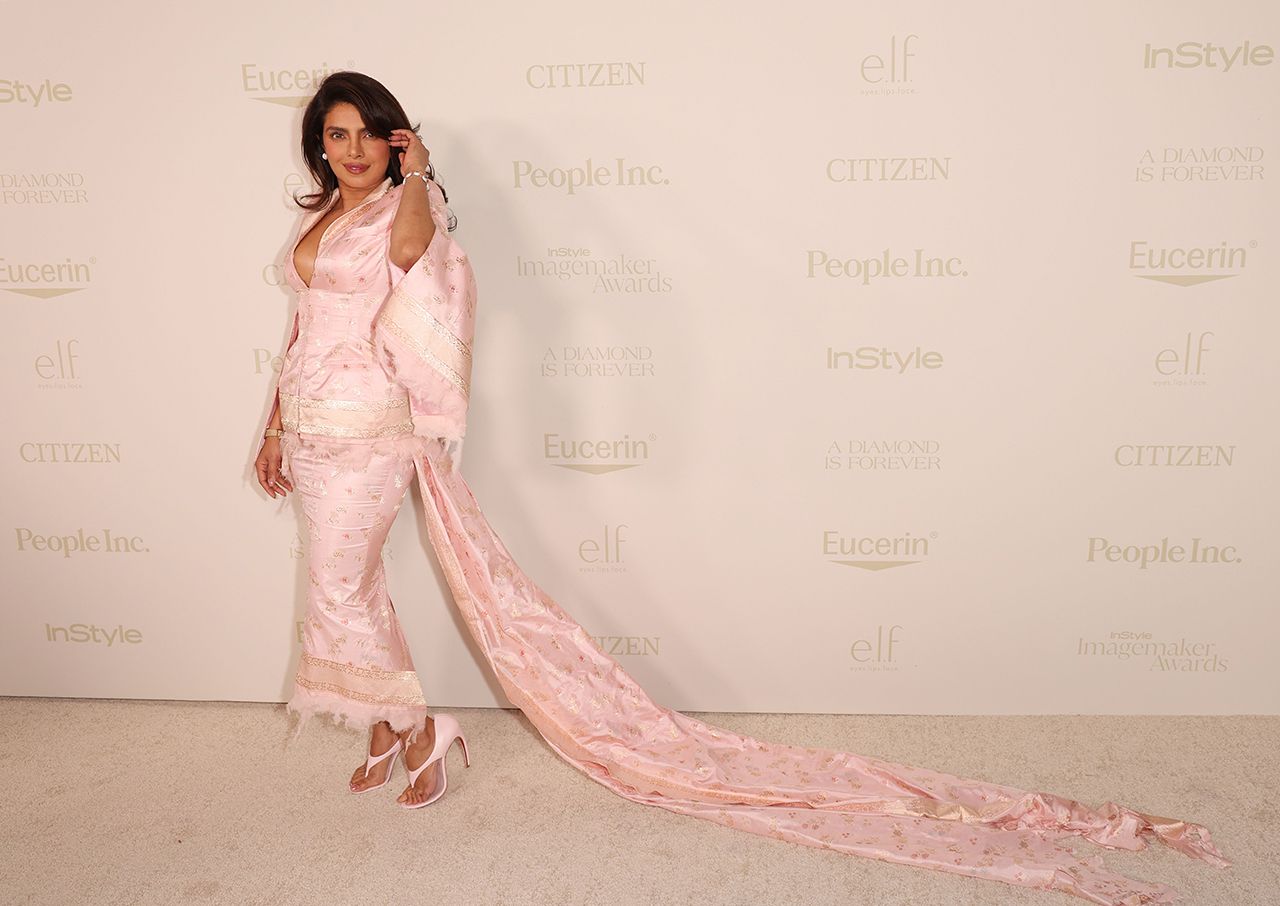 Priyanka Chopra Instyle Imagemaker awards pink outfit