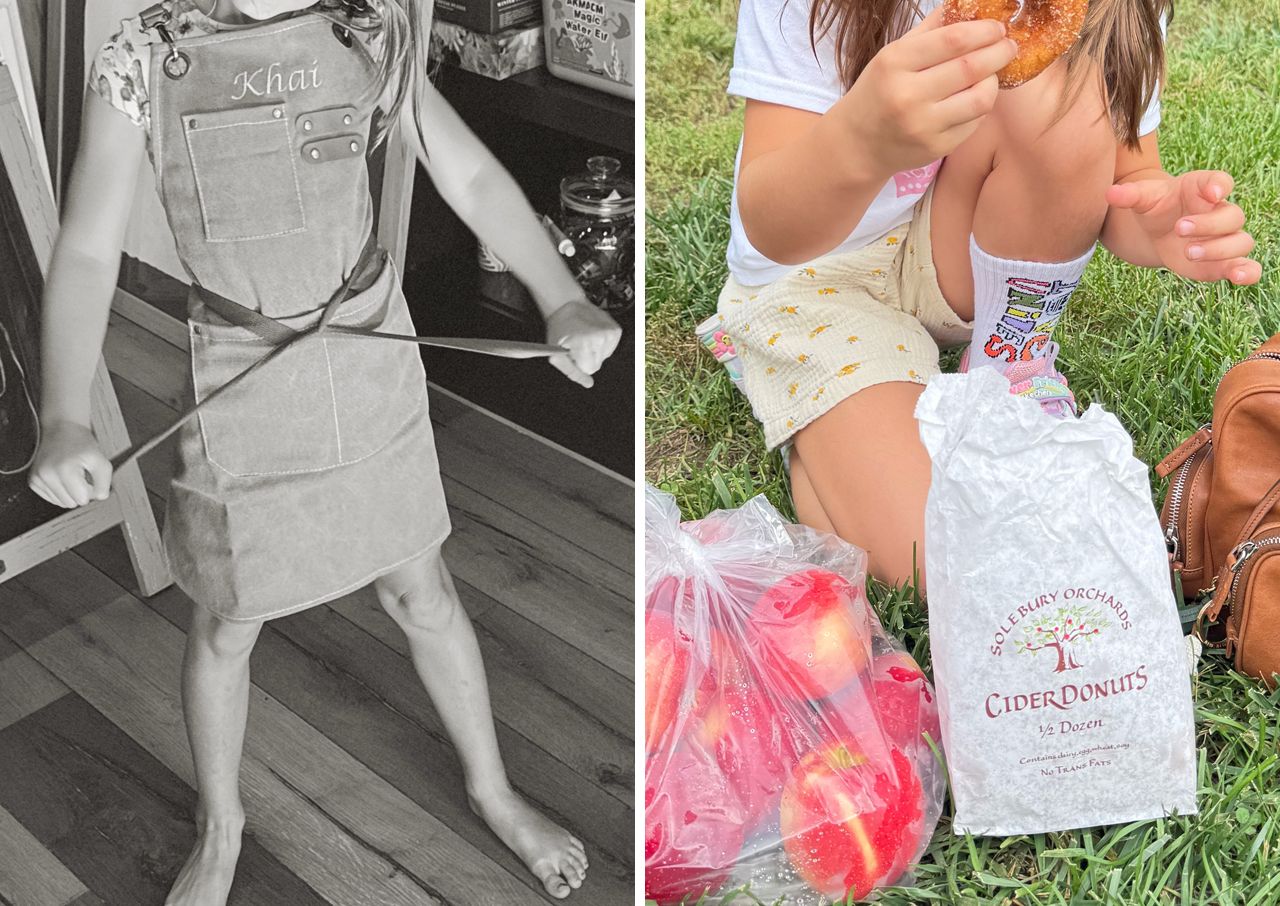 Gigi Hadid Khai Instagram pictures overalls and snacks