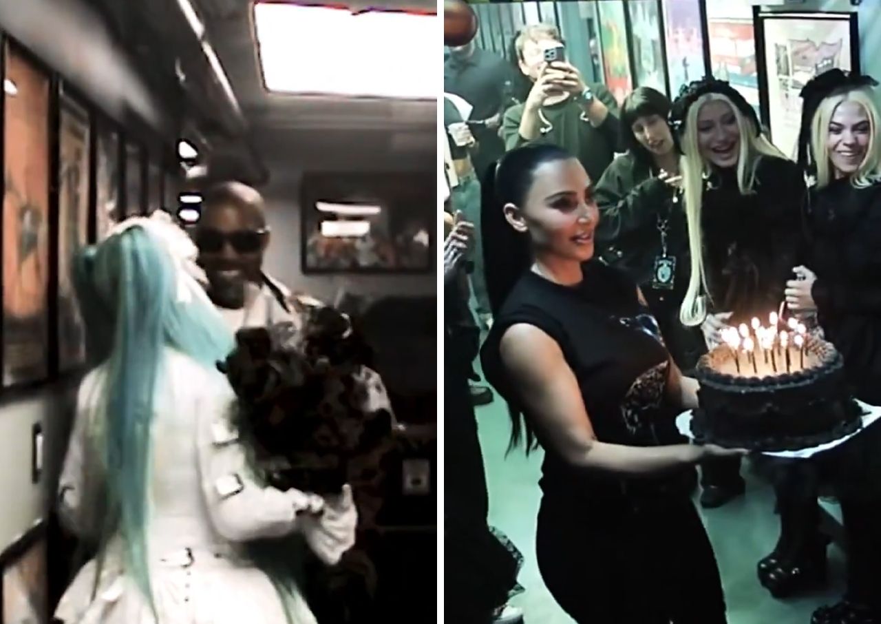 North West flowers from Kanye West Kim Kardashian with cake