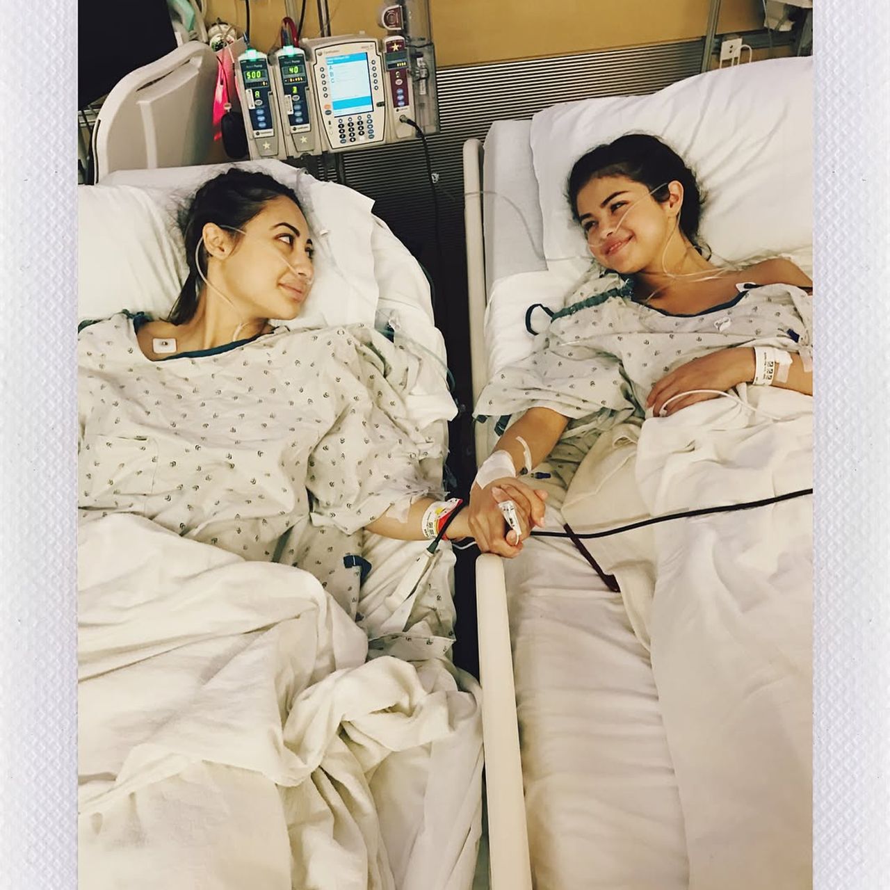 Selena Gomez and Francia Raisa in hospital