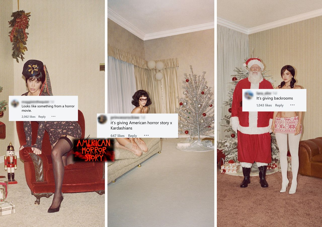 Kim Kardashian Kendall Jenner Kylie Jenner Skims Holiday Collection ad 2026