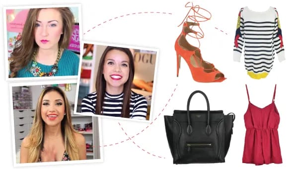 Popular vloggers sharing lifestyle and fashion tips.