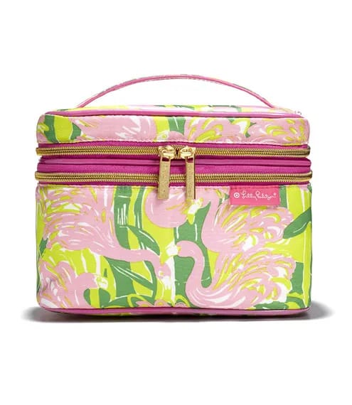 Double Zip Train Case - Fan Dance