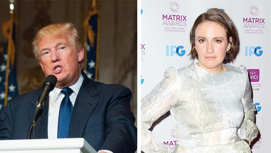 Donald Trump and Lena Dunham Feud
