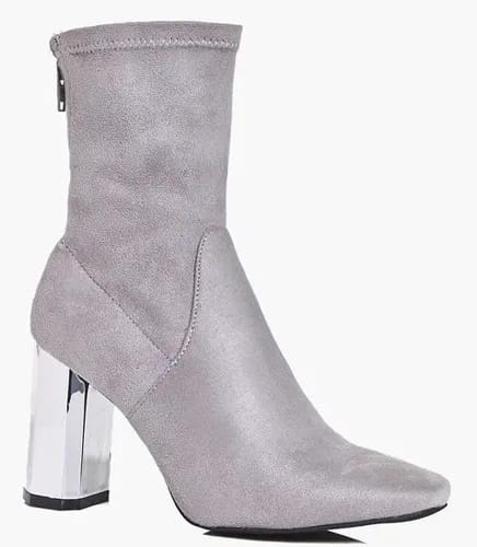 Laura Metallic Hexagon Sock Boot