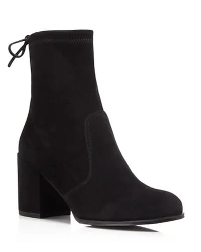 Stuart Weitzman Short Suede Block Heel Booties