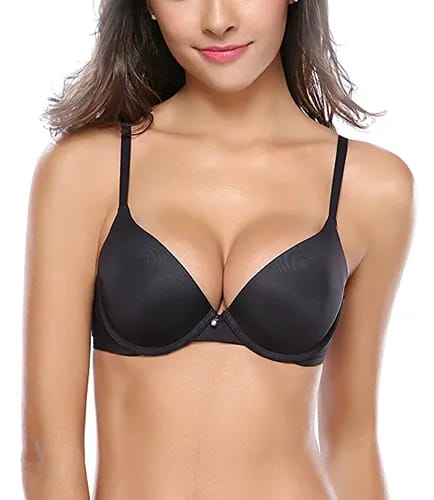 Everyday Basic Seamless Lightly Padded Underwire Plunge Demi T-shirt Bra
