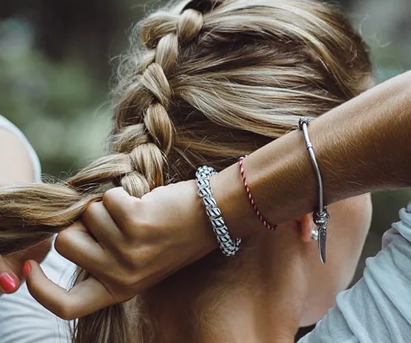 sleeping with wet hair braid
