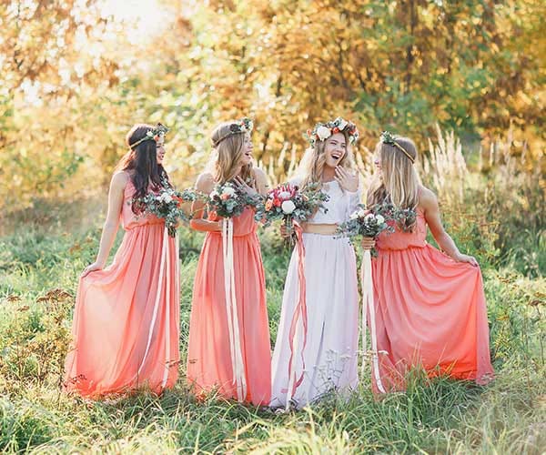 1. The Colors Wash Out The Bridesmaids fall wedding