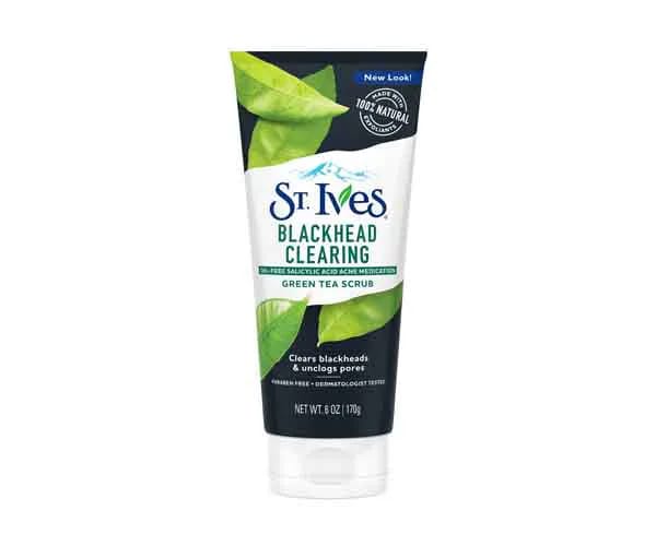 St. Ives Blackhead Clearing Green Tea Scrub st ives skincare product for blackheads