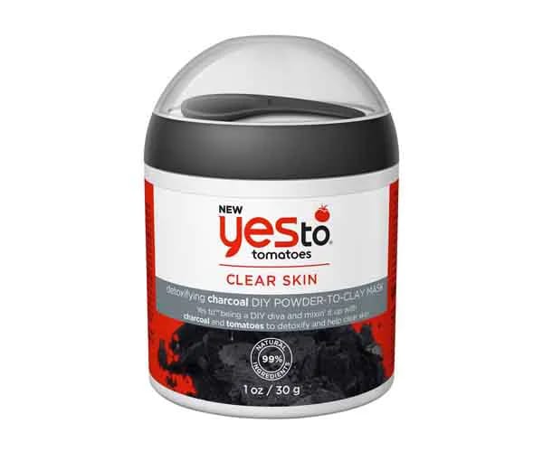 Yes To Tomatoes Detoxifying Charcoal Mask yes to tomatoes skincare product for blackheads