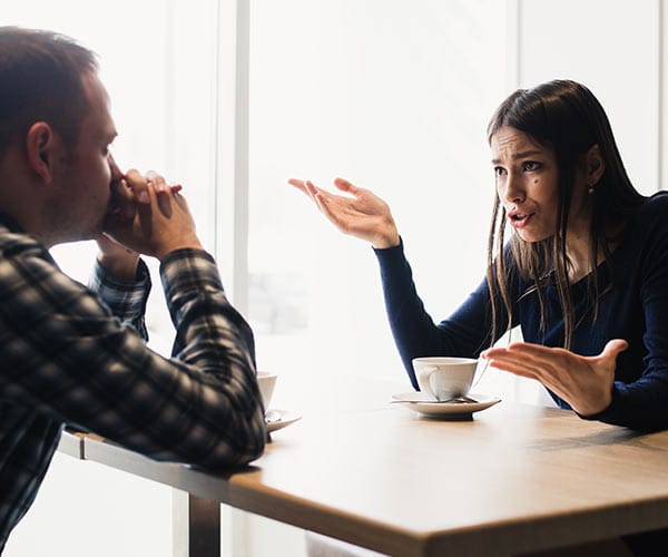 Couple having disussion