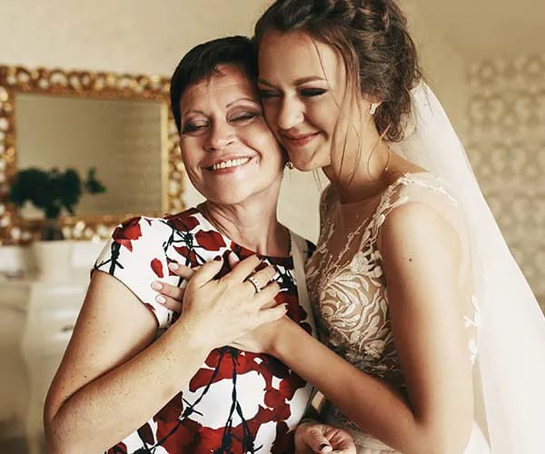 Moms Walking Brides Down The Aisle Bride with mom