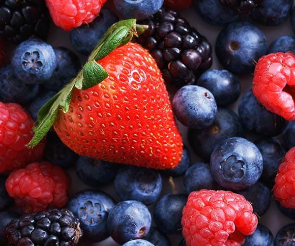 Dark Berries assorted blueberries, raspberries, strawberries