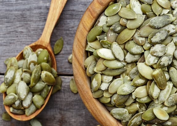 Pumpkin Seeds bowl of pumpkin seeds
