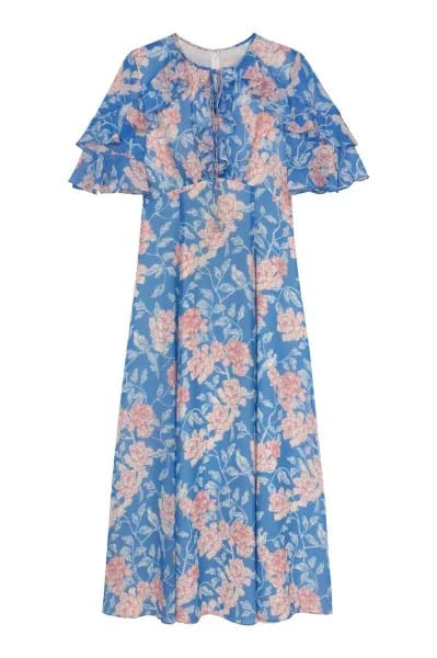 gal meets glam blue floral dress