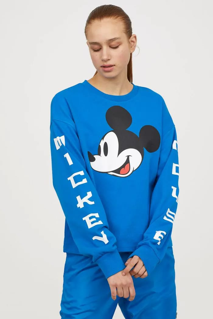 h&m sweatshirt with printed design