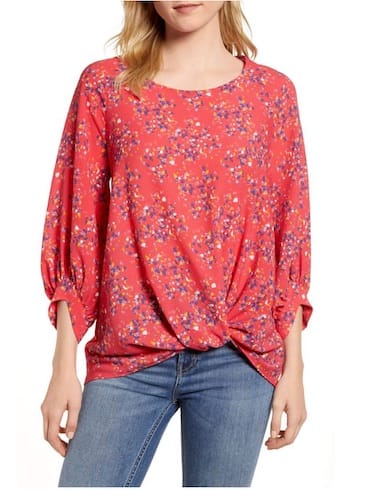 gibson x living yellow maggie twist hem top