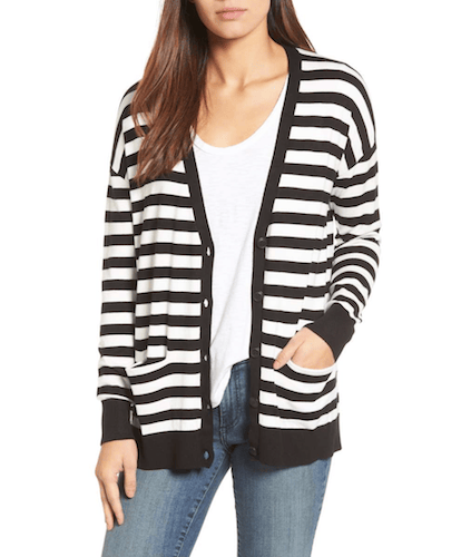 striped cardigan