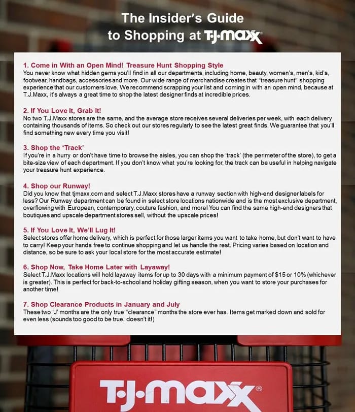 tj maxx shopping tricks