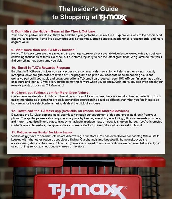 tj maxx shopping tricks
