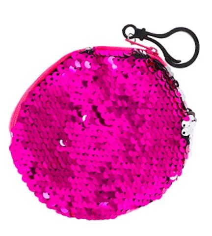 <h3>4. A Round Pink Sequin Coin Purse</h3> kylie jenner halloween costume