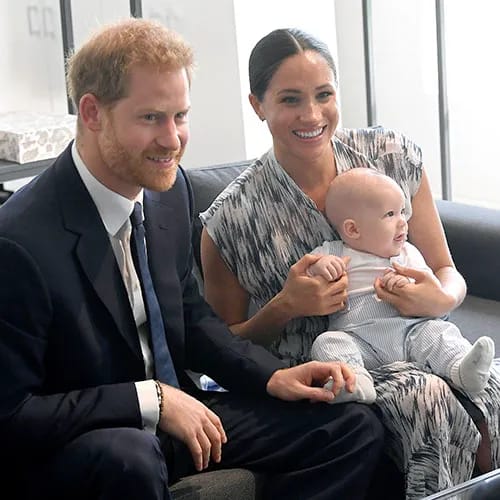 Prince Harry and Meghan Markle with Archie