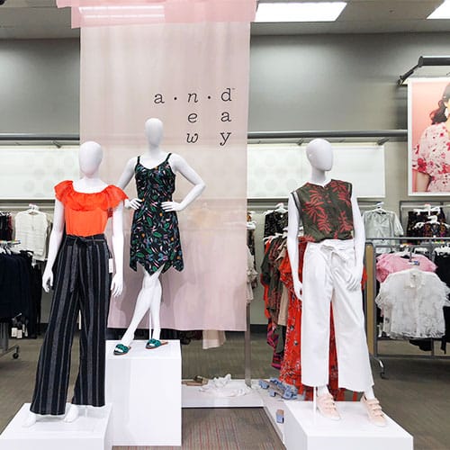 Mannequins modeling clothes.