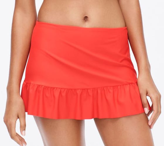 Swim Skirt With Ruffle Hem