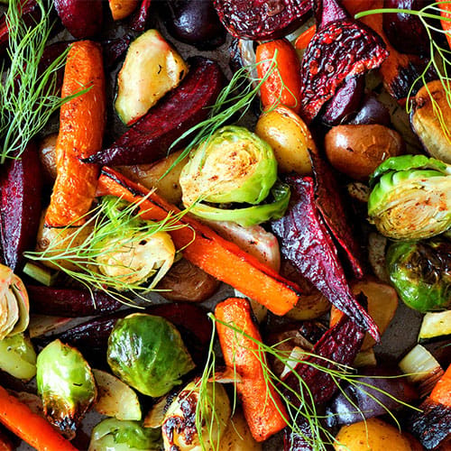 carrots and brussels sprouts