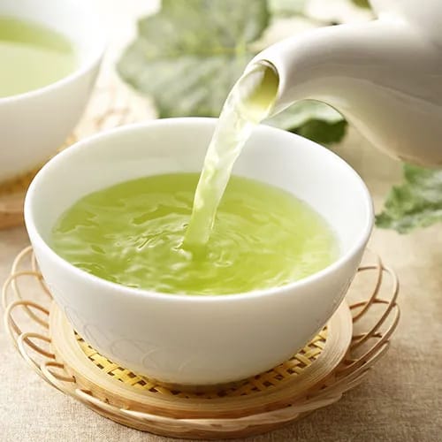 hot green tea