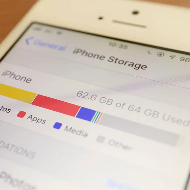 iphone storage