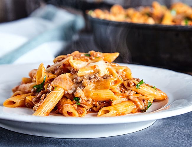 plate of penne