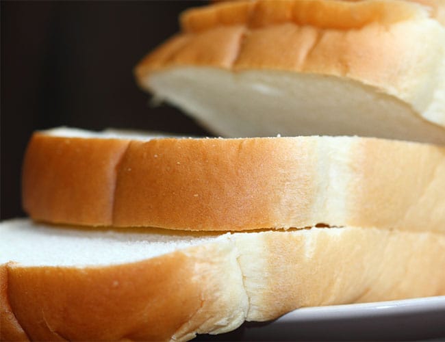 slices of white bread
