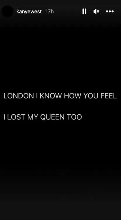 kanye west instagram story lost my queen too