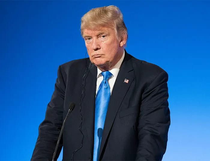 Donald Trump blue tie
