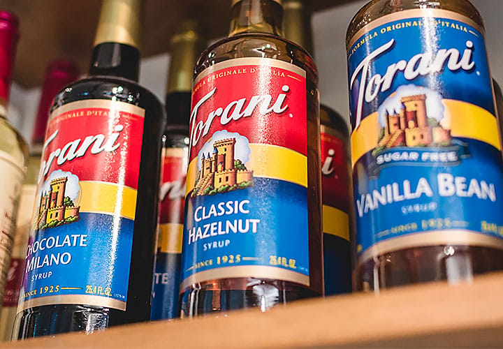 Torani flavored hazelnut syrup.