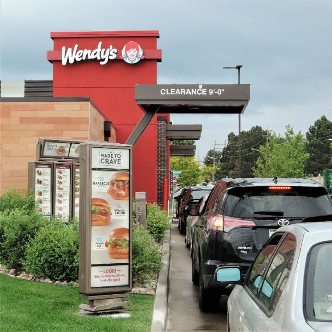 wendys drive-thru line