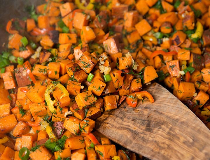 Sweet potatoe hash.