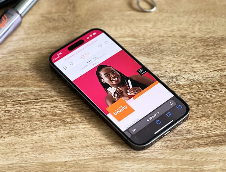 Ulta website iPhone