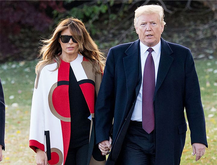 Donald Trump Melania Trump winter 2018