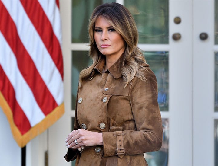 Melania Trump Rose Garden of the White House