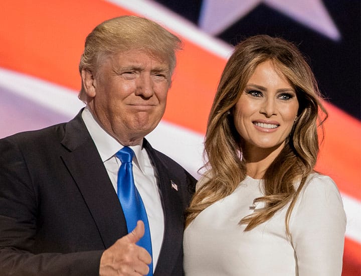 Donald Trump with Melania Trump 2016