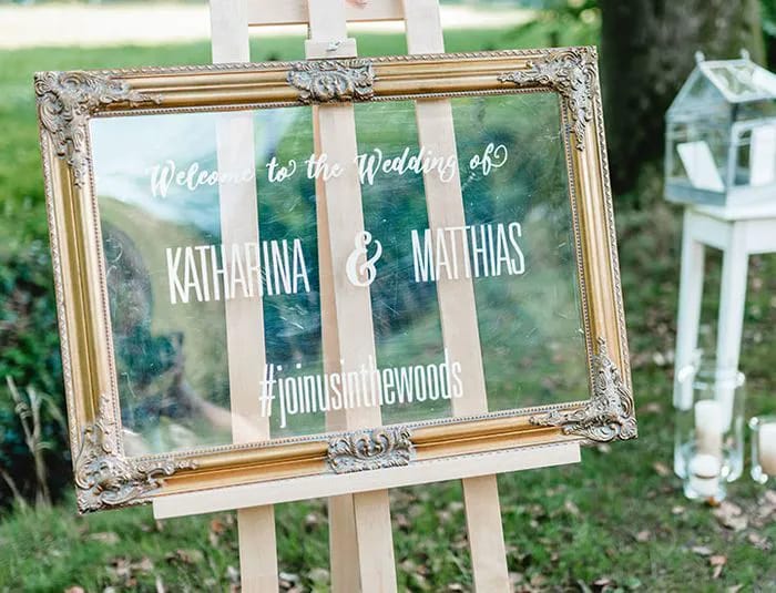 Wedding Hashtags Signage with wedding hashtag