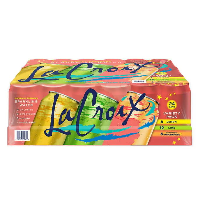 LaCroix Sparkling Water Variety Pack Costco isolated