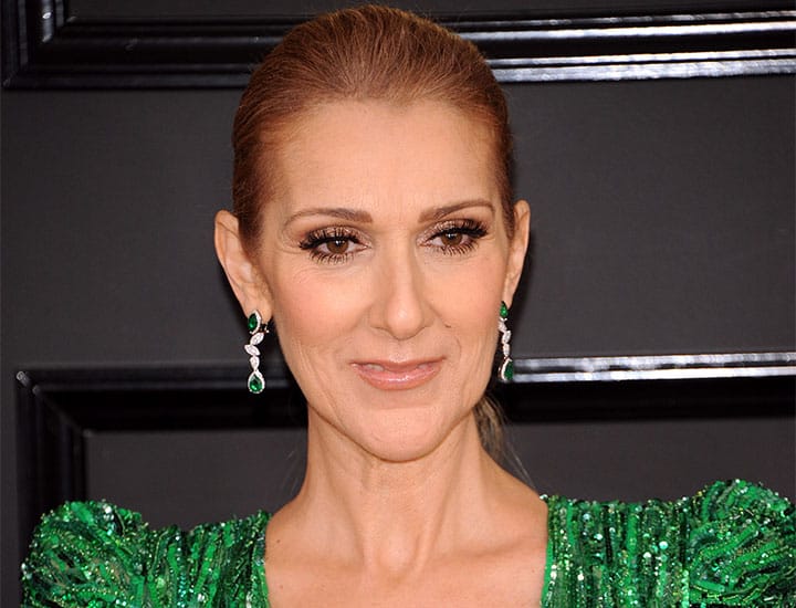 Celine Dion green outfit 59th Grammy Awards