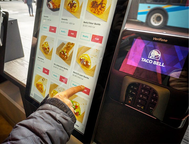 Ordering Taco Bell from interactive menu
