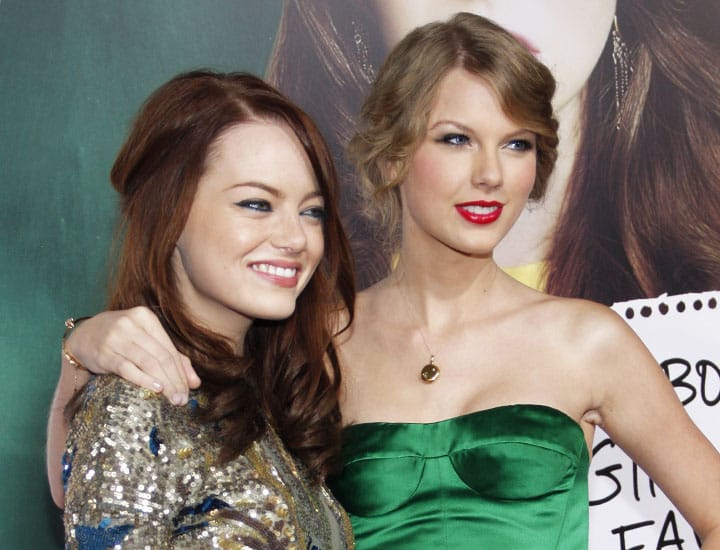 taylor swift emma stone easy a red carpet premiere 2010