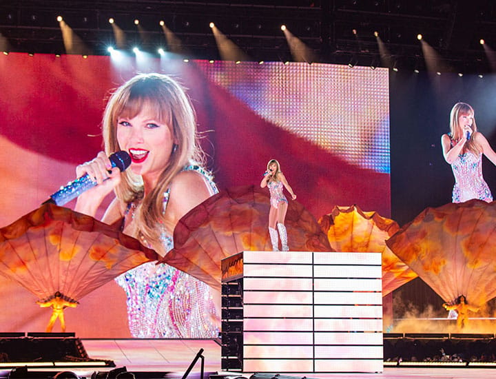 taylor swift eras tour las vegas screens stage concert