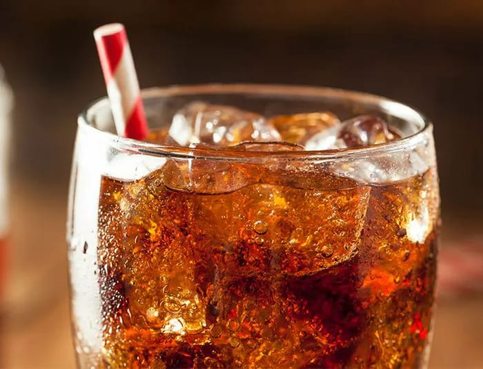 glass of fizzy soda